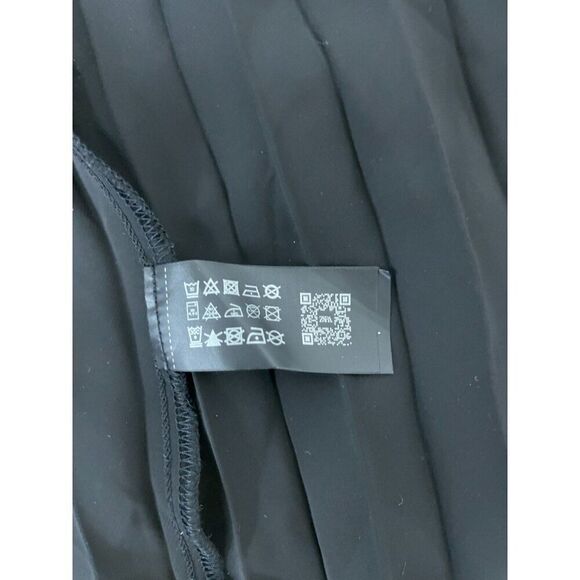 Zara Womens Midi Dress S Black Pleated Combination Sleeveless 8741/040 NWT - Picture 6 of 16